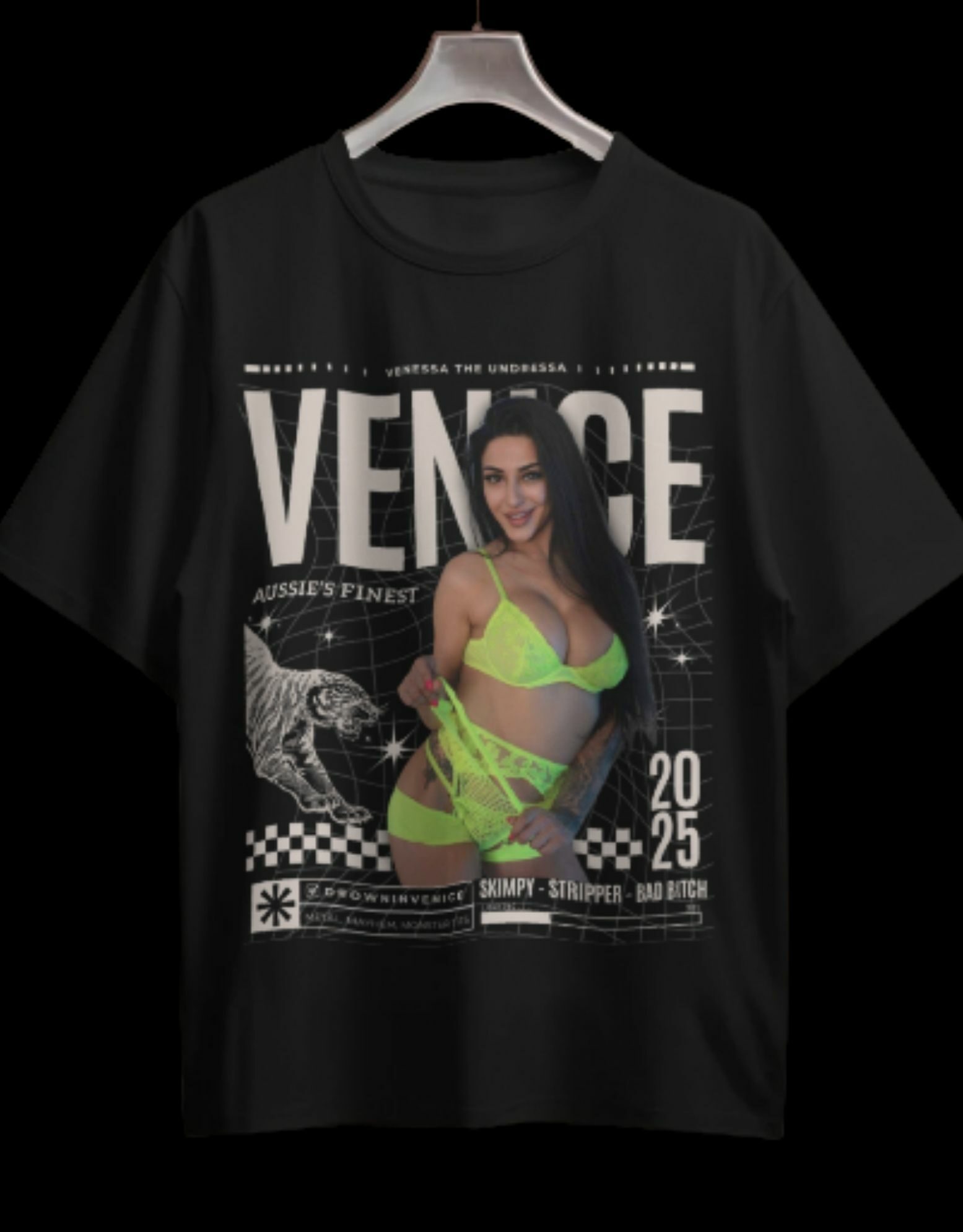 Copy of Black White Streetwear Statue Fallen T-Shirt (13)